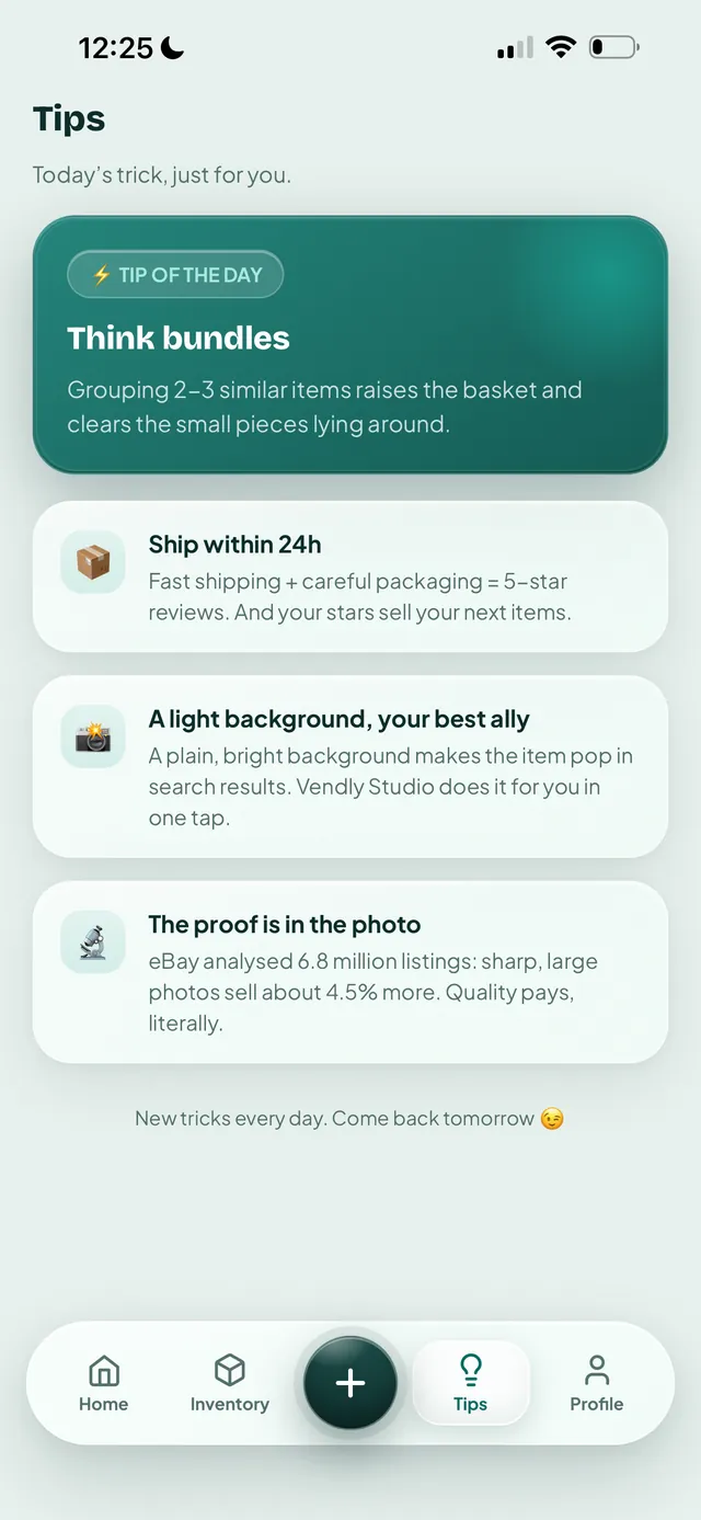 Vendly's daily tips for selling secondhand items better