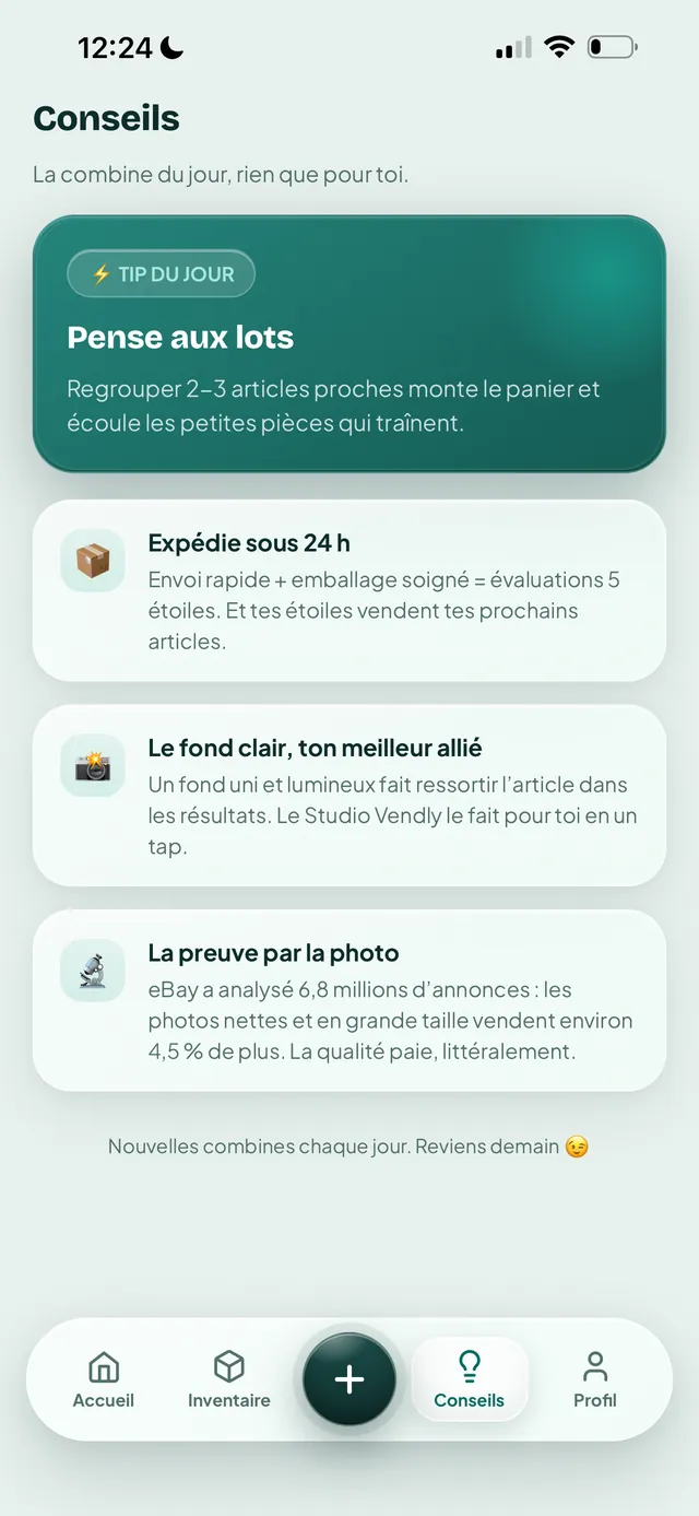 Les conseils quotidiens de Vendly pour mieux vendre en seconde main