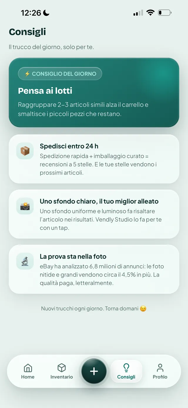 I consigli quotidiani di Vendly per vendere meglio nell'usato